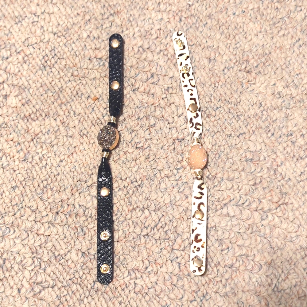 Erimish 2 bracelets snap closures 8" Not worn